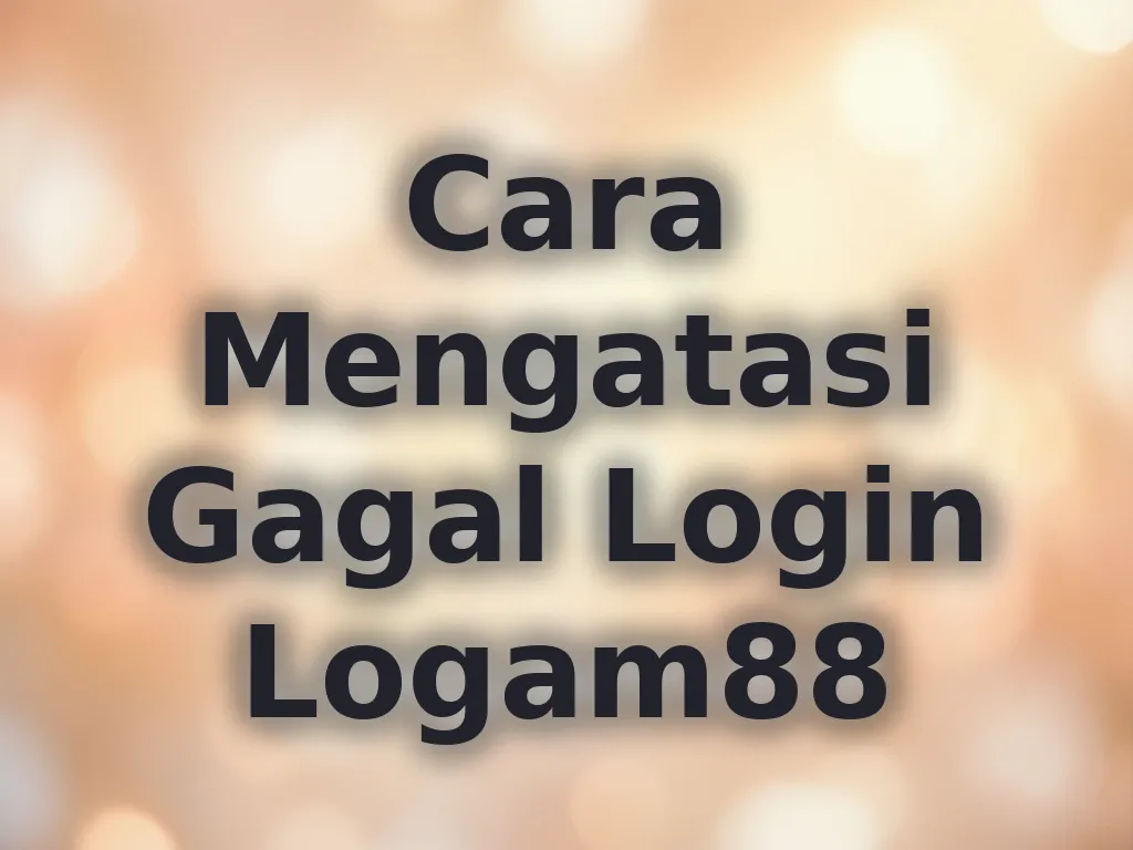 Cara Mengatasi Gagal Login Logam88
